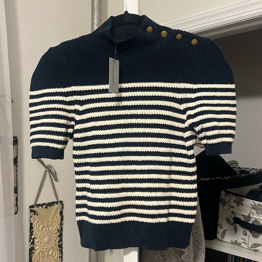 Anthropologie short sleeve sweater